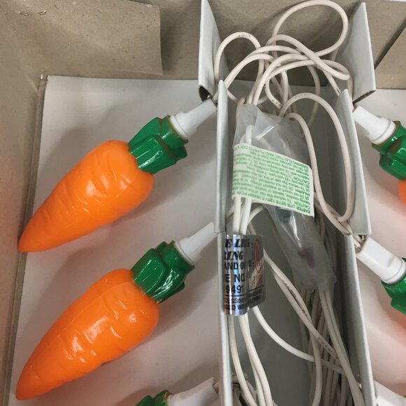New Cottontale Collection 10 Carrot Lights String Easter Spring Decor Vintage - Picture 7 of 16